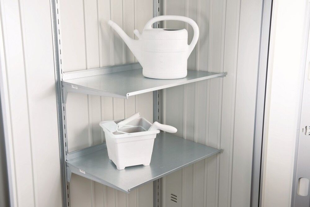 HYLLESETT BIOHORT MED 2 HYLLER D43,5 CM OG 4 KONSOLLER