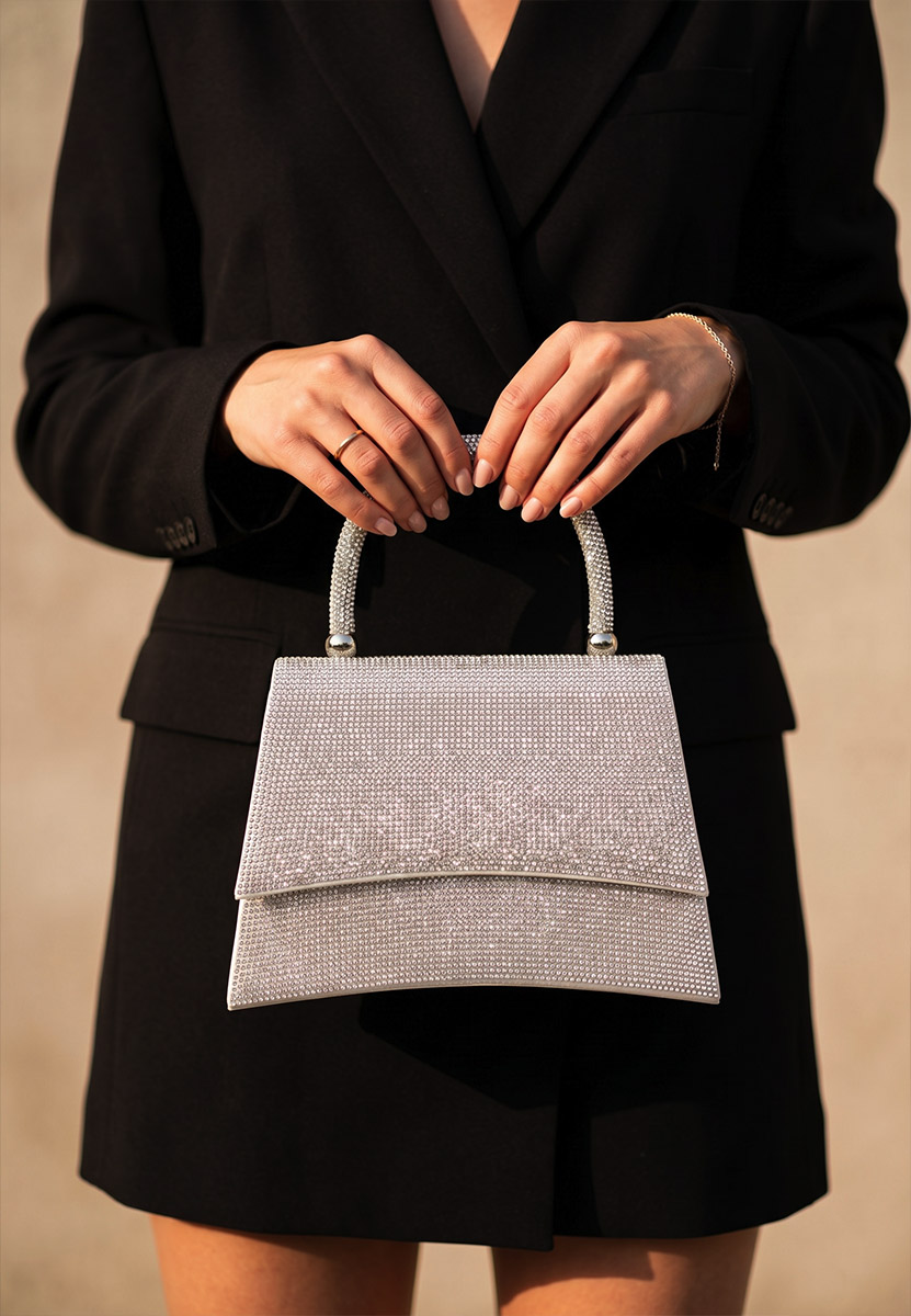 Sac à main argent Lenisa