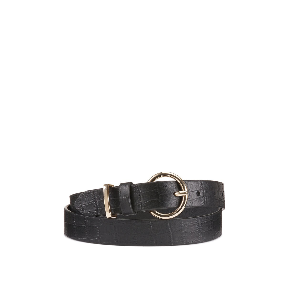 COLEÇÕES LA REDOUTE<br>Cinto de couro com fivela