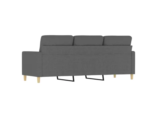 Canapé à 3 places Gris foncé 180 cm Tissu