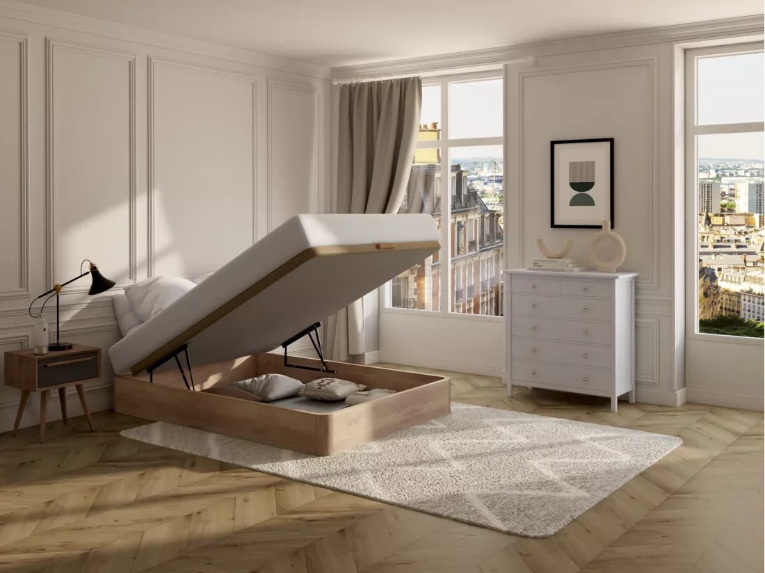Commode ALBANE - 6 tiroirs - Pin blanc
