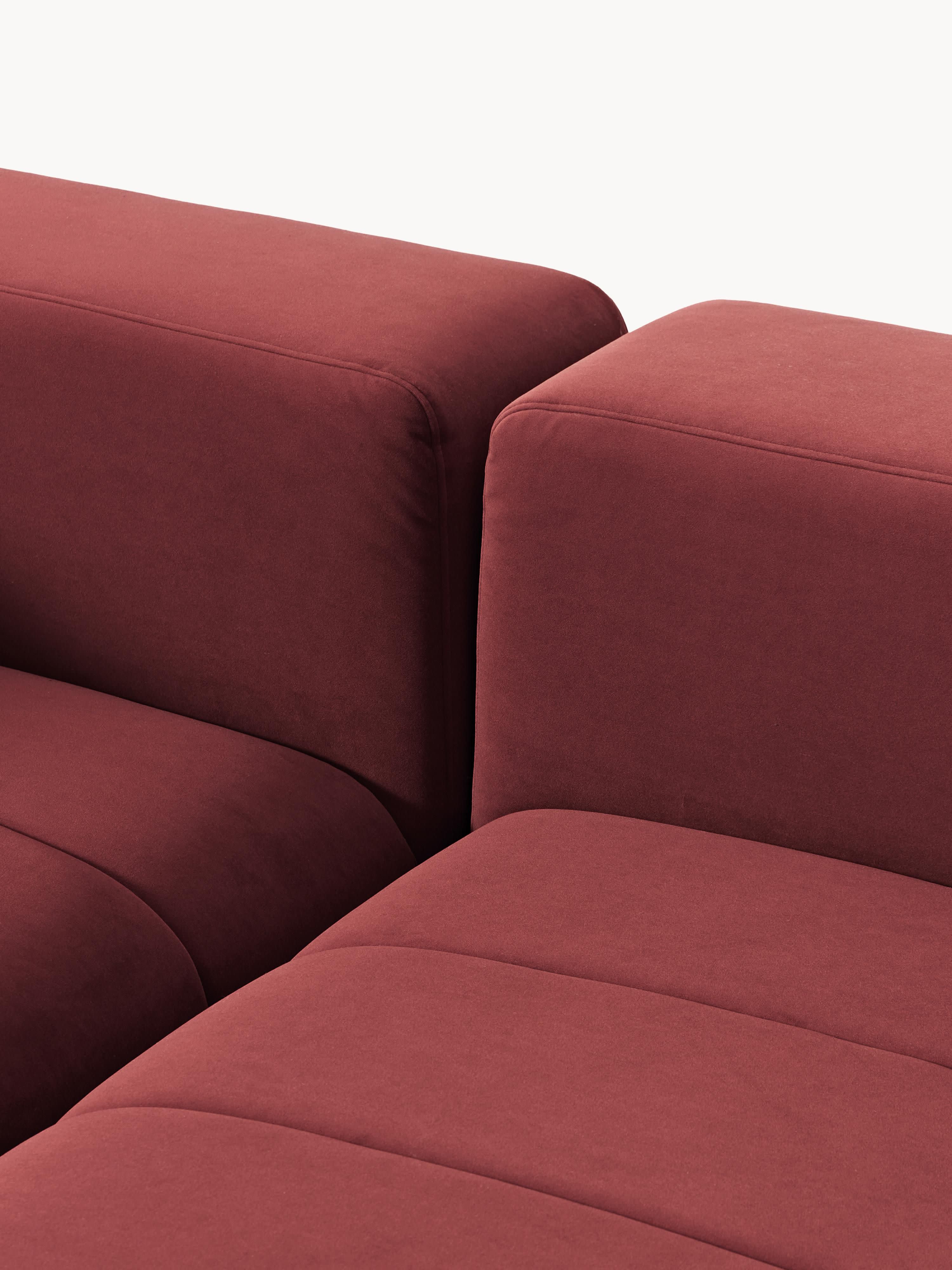 Modulaire fluwelen bank Lena (3-zits)