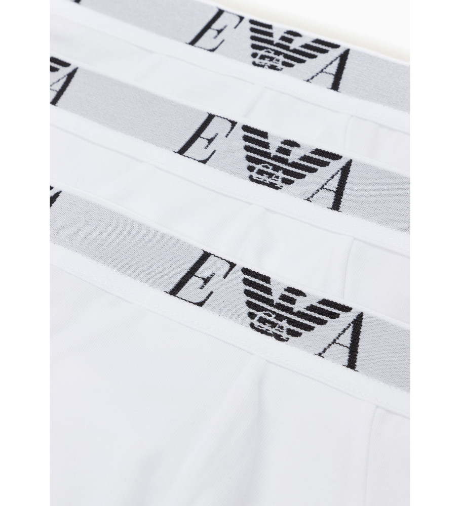 Pacote com três cuecas brancas Emporio Armani