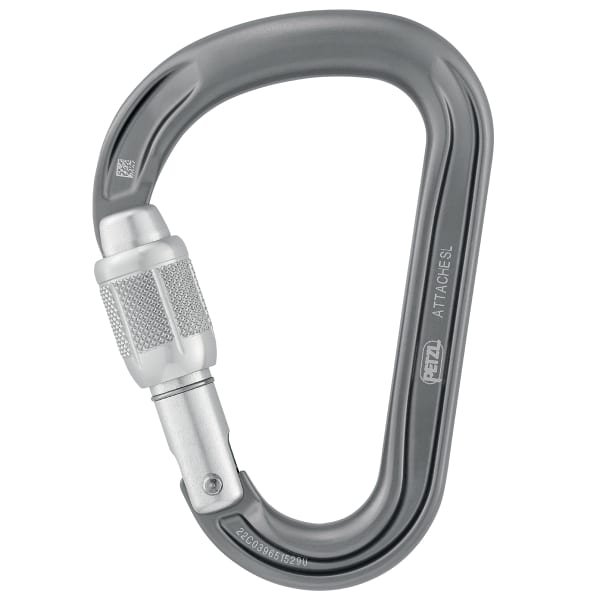 Mousqueton escalade PETZL ATTACHE SCREW-LOCK GRIS