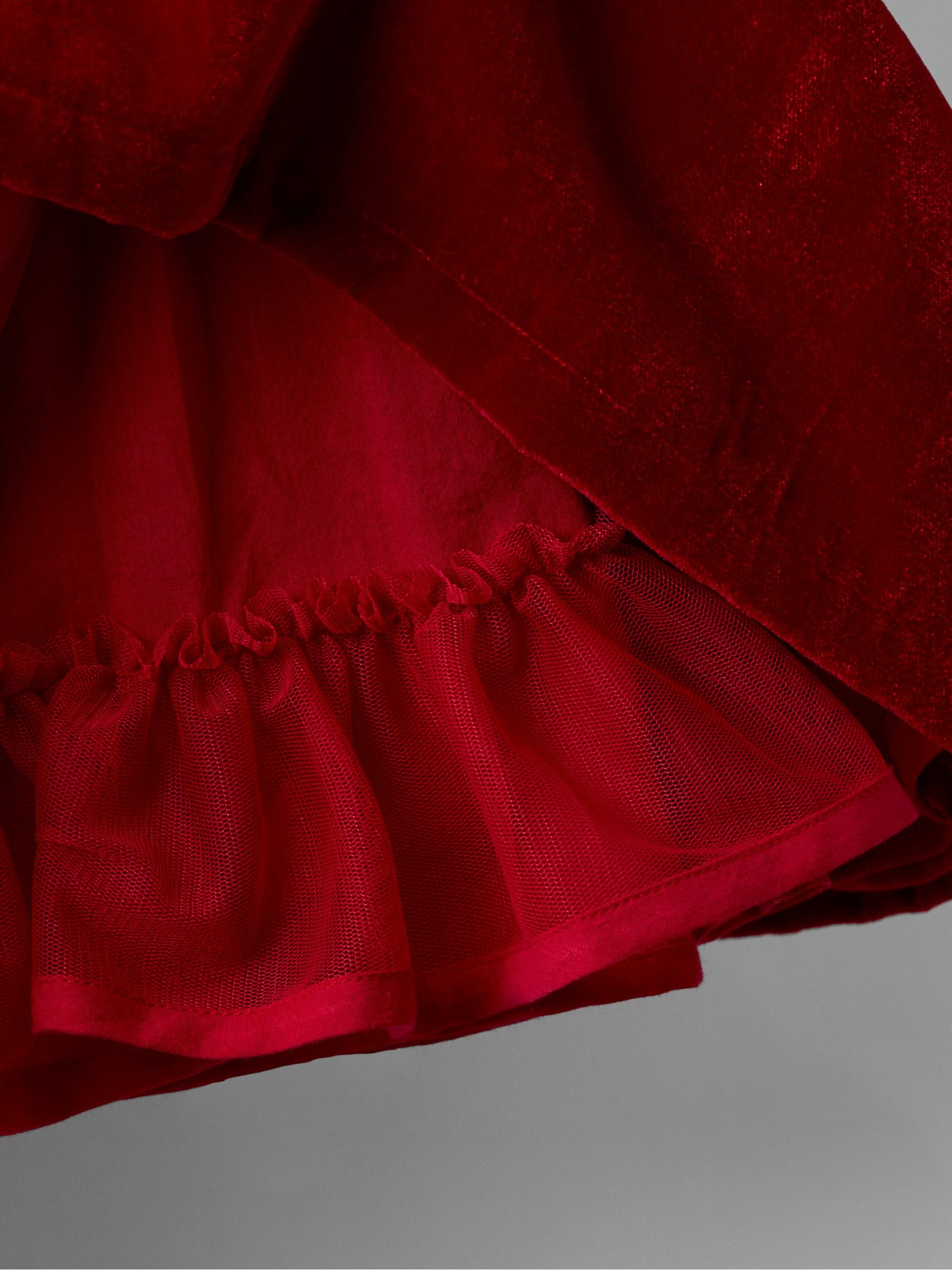 JoJo Maman Bébé Smock Waist Velvet Party Dress