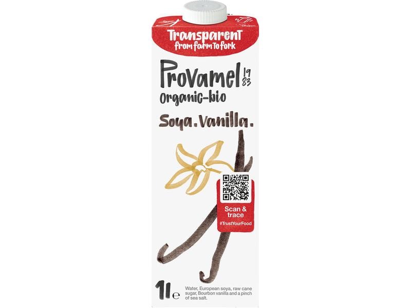 Provamel Bio Soya Drink Vanille 1 l Leckeres Sojagetränk mit Vanillegeschmack