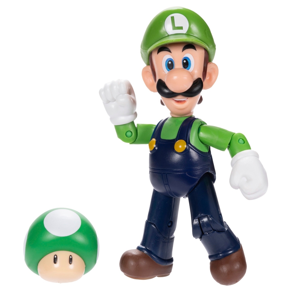 Nintendo Super Mario 10 cm Luigi mit 1-Up-Pilz