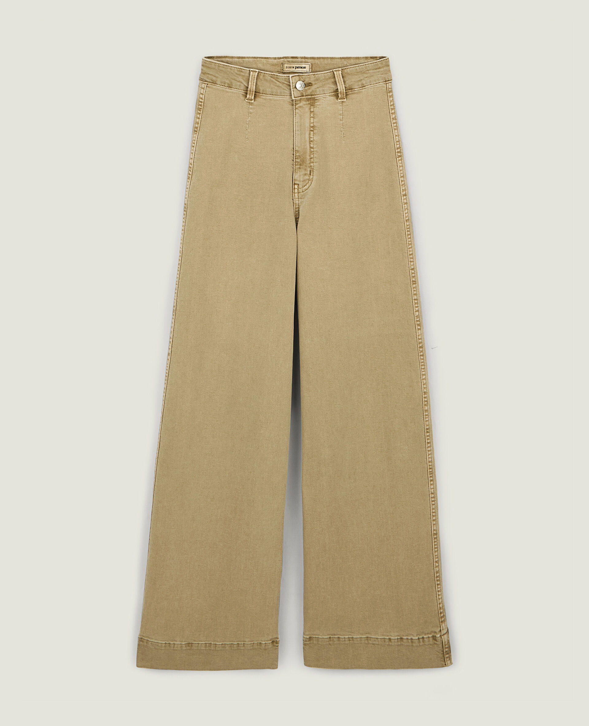 Jean wide taille haute - Camel