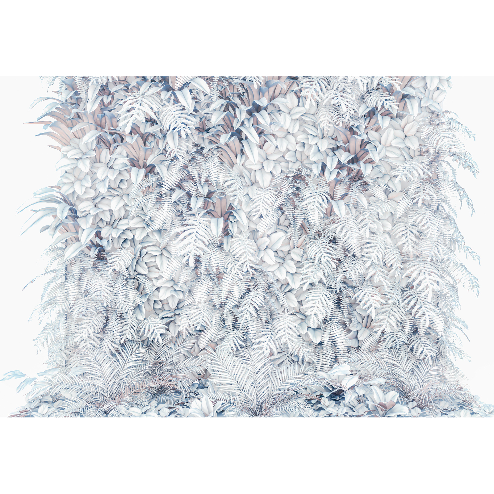 Papier-Fototapete VERTICAL GARDEN - weiß - 368x254 cm