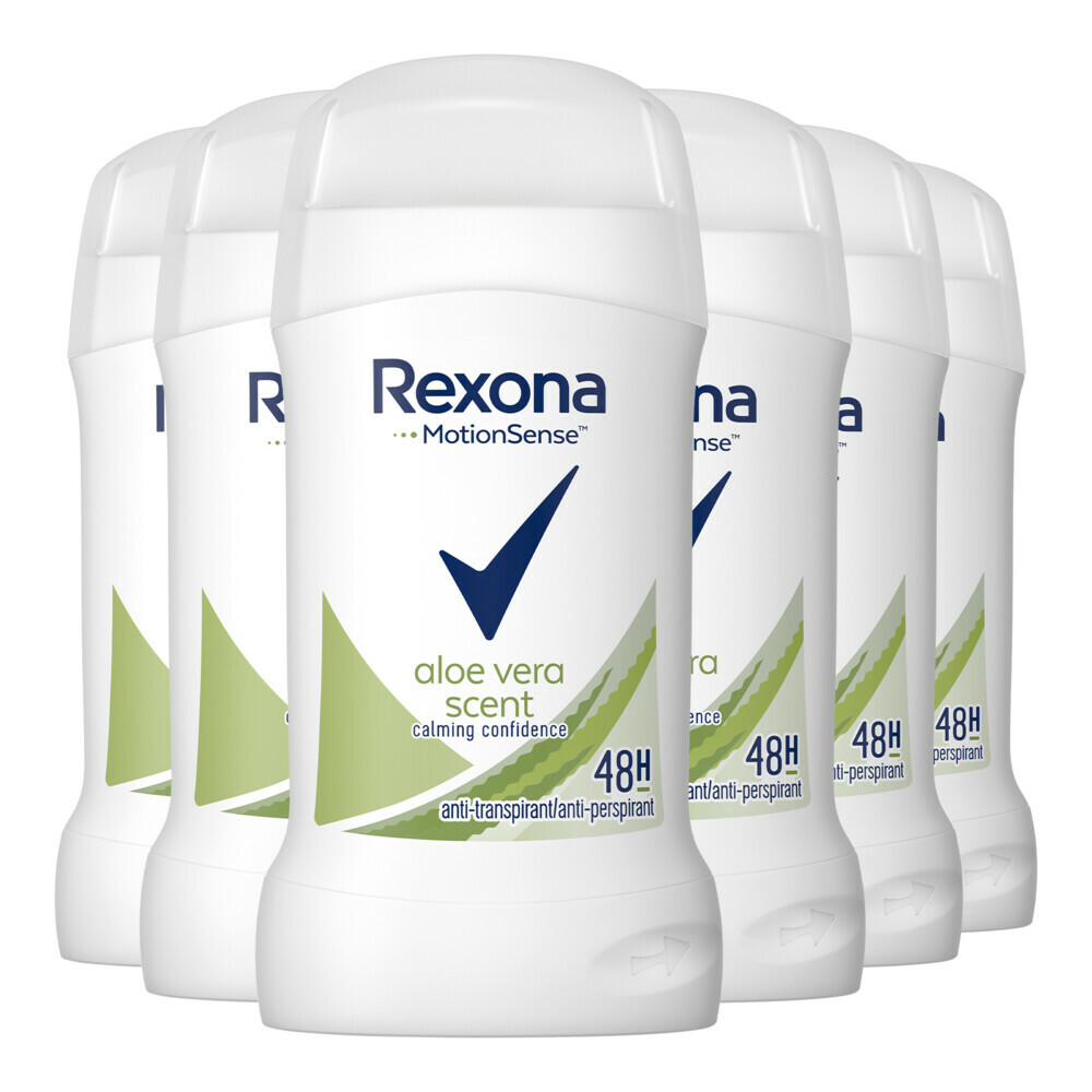 6x Rexona Deodorant Stick Cream Motion Sense Aloë Vera40 ml