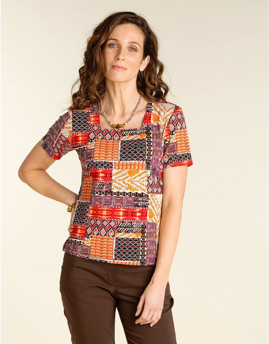 T-shirt à col carré