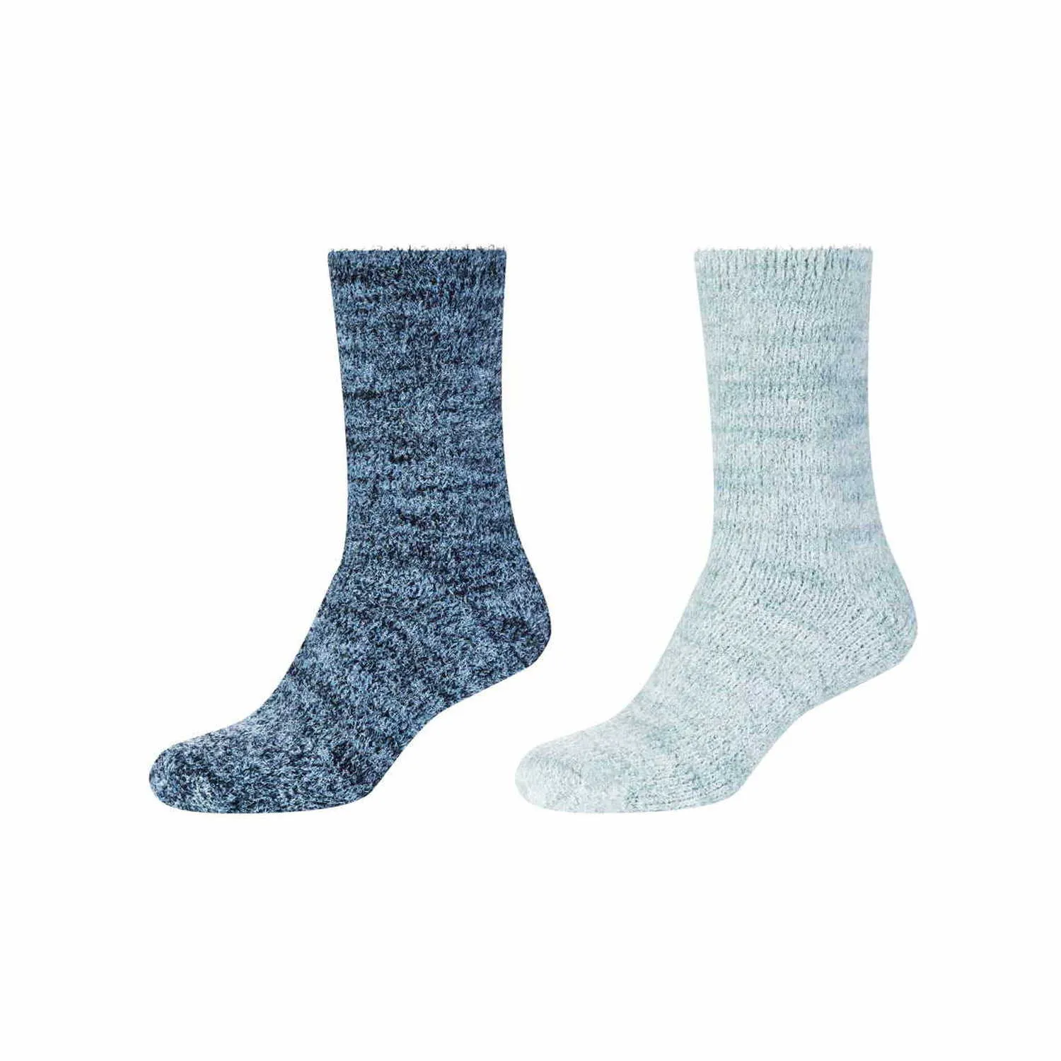 CAMANO Freizeitsocken Blau Textil  Socken flauschig 2-ER Pack