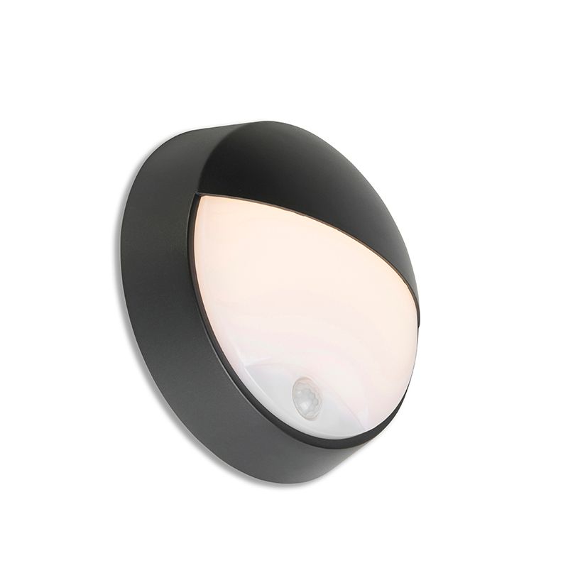 Buitenwandlamp zwart incl. LED met bewegingssensor IP54 - Hortus