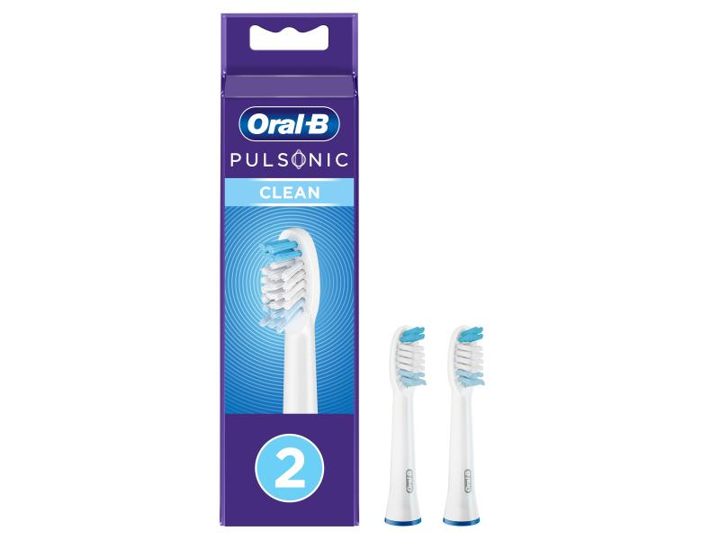 Oral-B Zahnbürstenkopf Pulsonic Clean 2 Stück Ersatzbürsten für Oral-B Pulsonic Schallzahnbürsten
