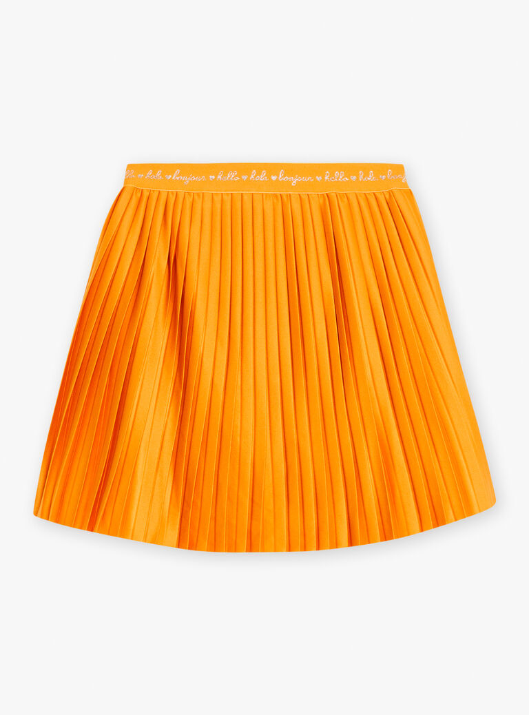 Jupe plisée en jersey jaune
