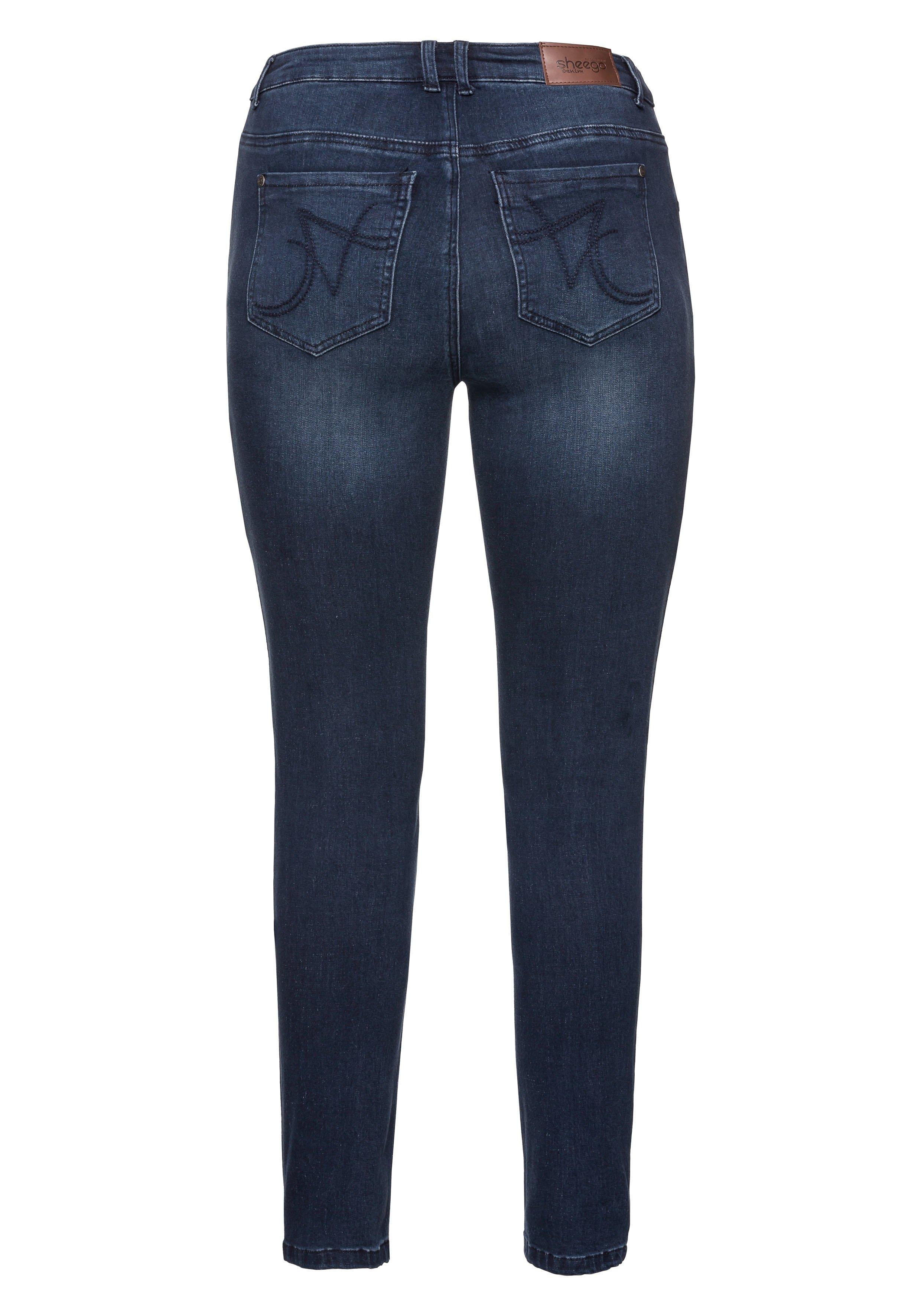 Skinny Power-Stretch-Jeans im Biker-Look