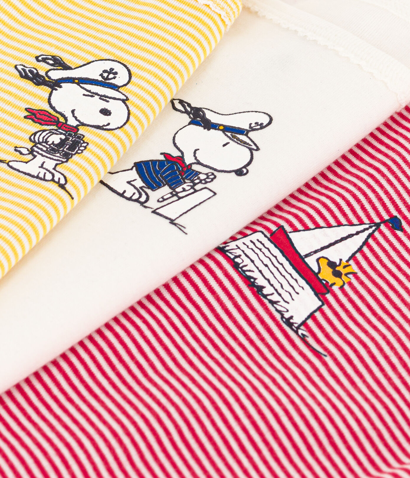 Lot de 3 chemises à bretelles Petit Bateau X Snoopy en coton petite fille