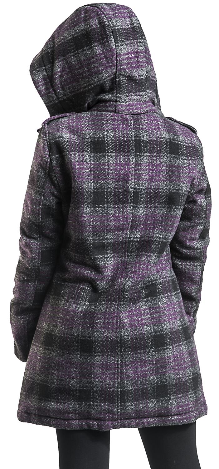 Manteau court à carreaux | Black Premium by EMP Veste d'hiver