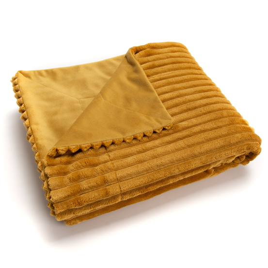 Plaid doux et chaud Sultan camel - 130x170cm