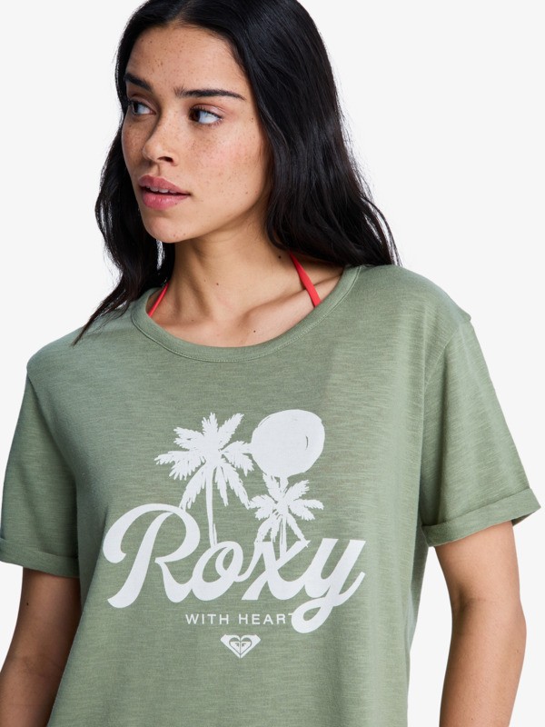 Oceanwave Regular Slub T-Shirt à manches courtes Vert Femme