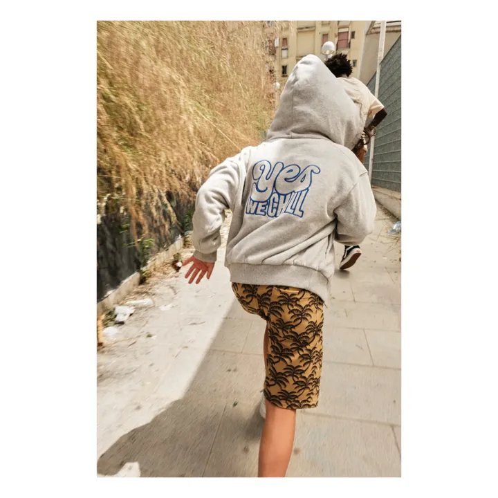 Hundred Pieces Sweat à Capuche Zippé Coton Bio  | Gris