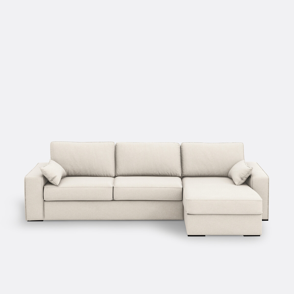 LA REDOUTE INTERIEURS<br>Sofá-cama de canto em tecido texturizado, Bultex, Cécilia