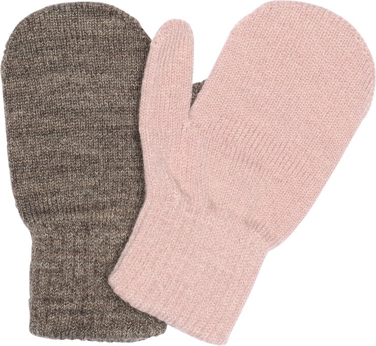 Melton Comfy mittens 2-pack Mix denver mel alt rosa
