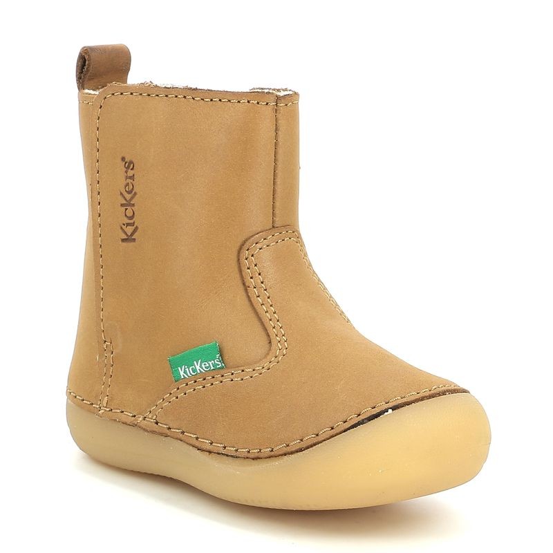 Kickers Kickers Socool cho fourrées Camel Clair