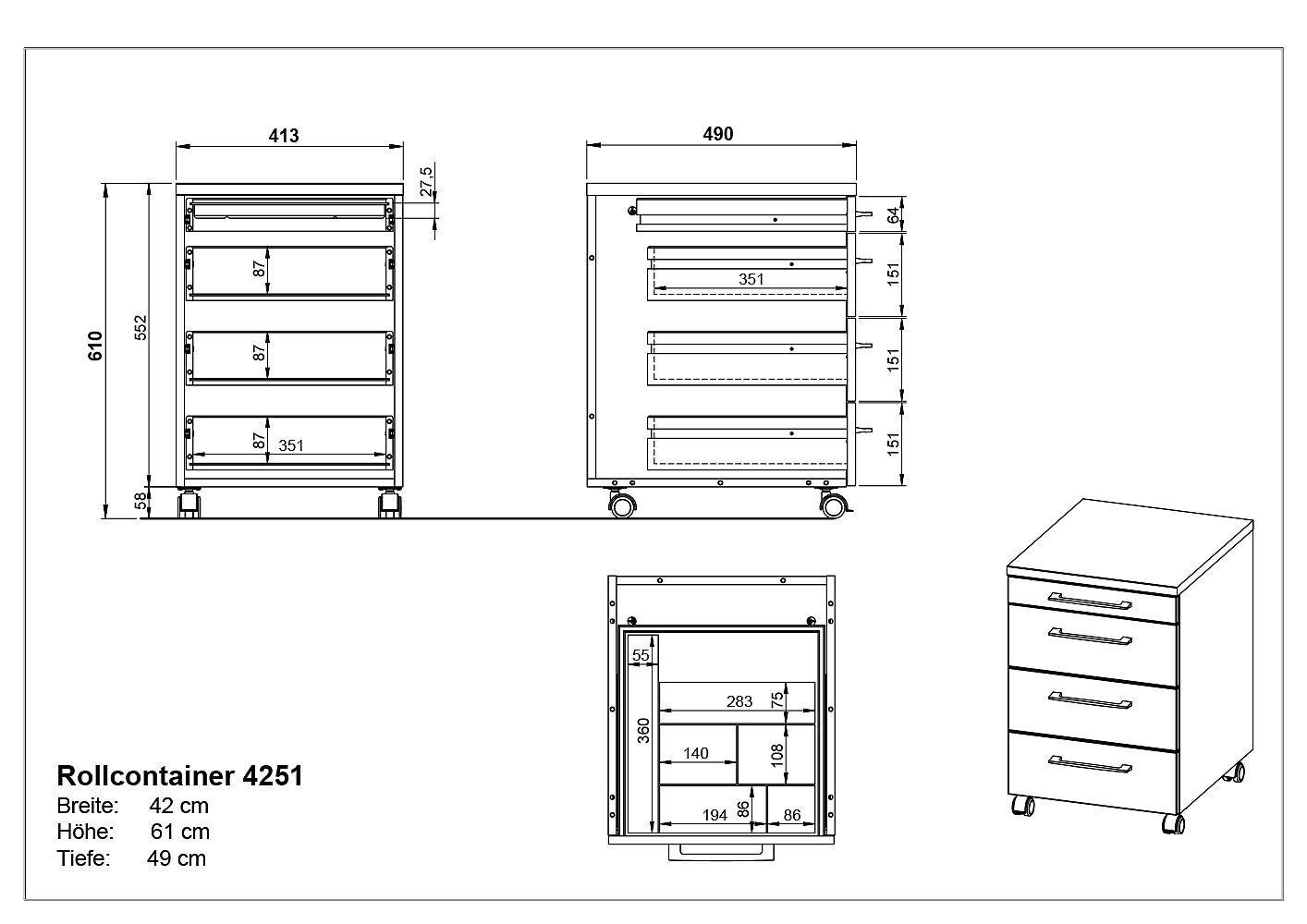 Rollcontainer PROFI 2.0