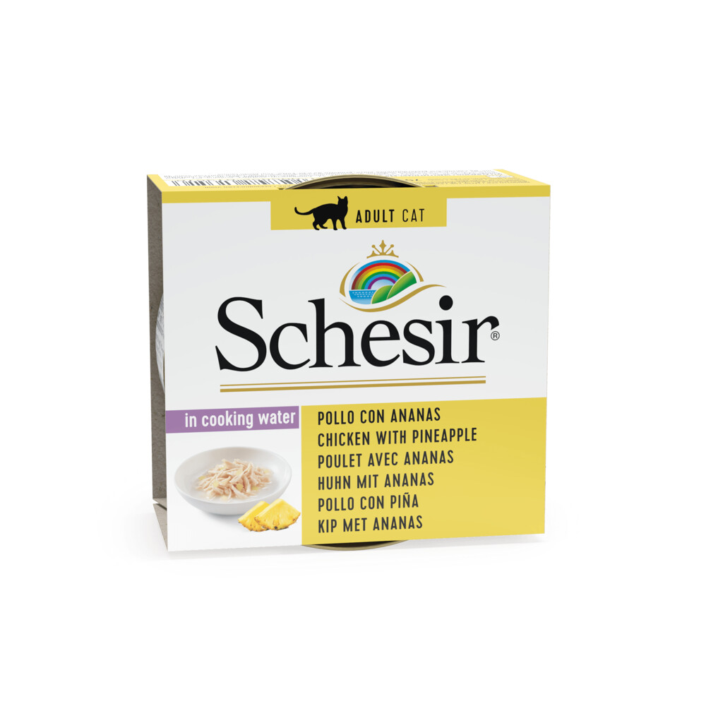 14x Schesir Kattenvoer Kip - Ananas75 gr