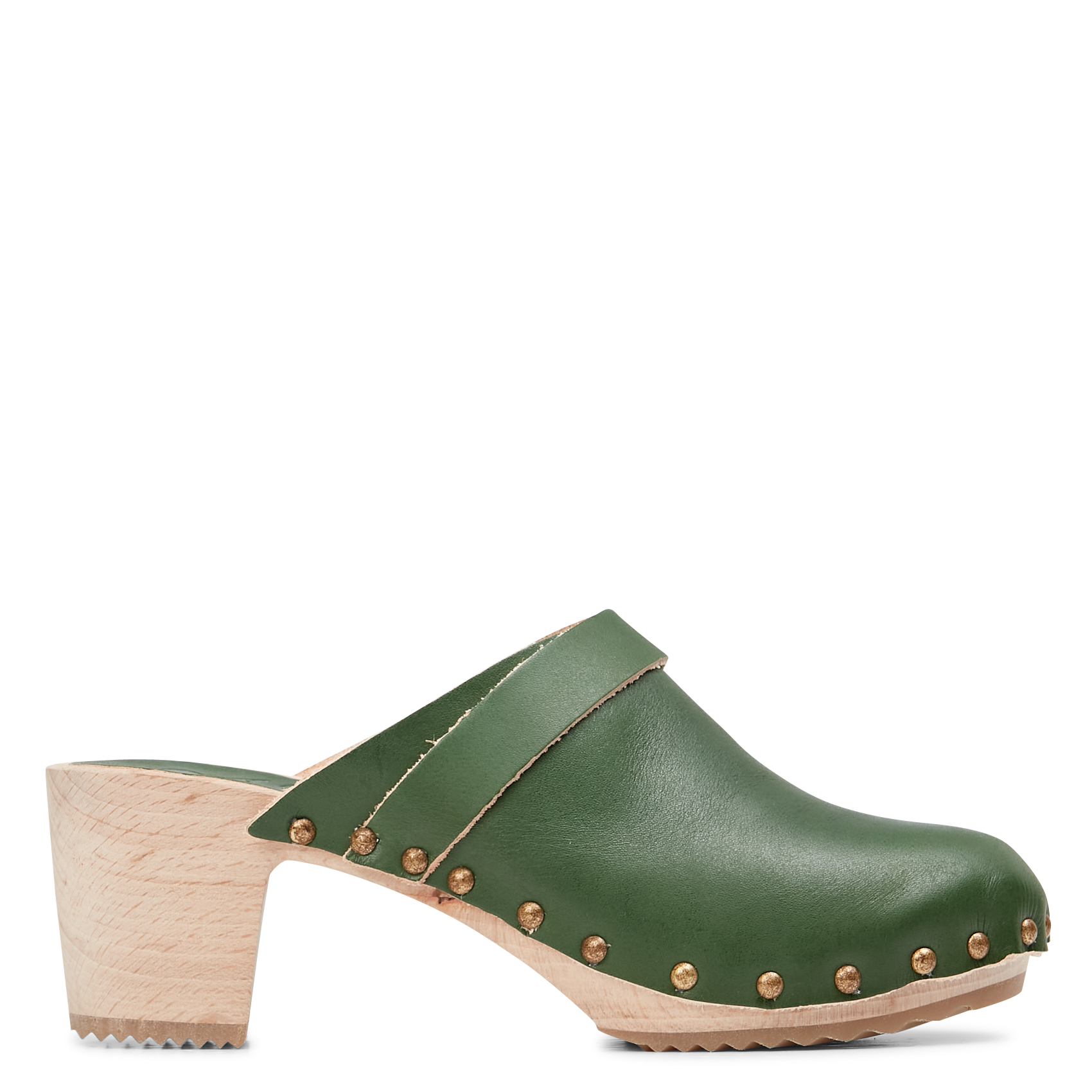 CLEMENCE - Sabots en cuir | Vert