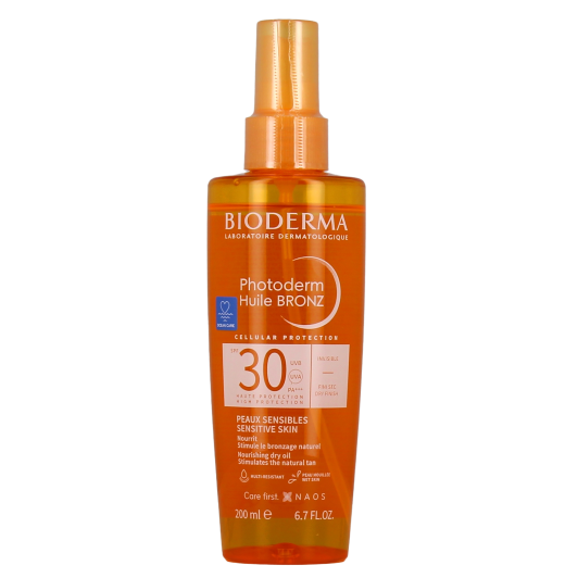 Bioderma Photoderm Bronz huile solaire SPF 30 - Stimule le bronzage