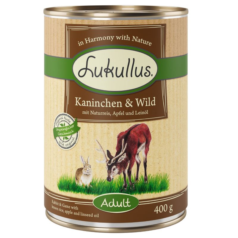 Lot 4 ou 5 saveurs Lukullus Adulte 24 x 400 g
