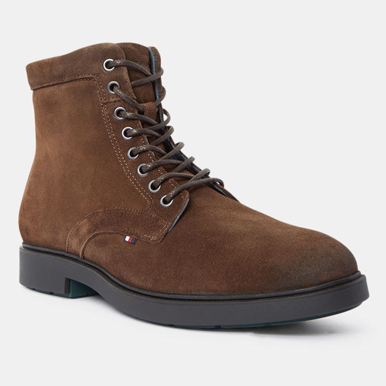 Tommy Hilfiger Boots montantes en Velours de Cuir marron foncé