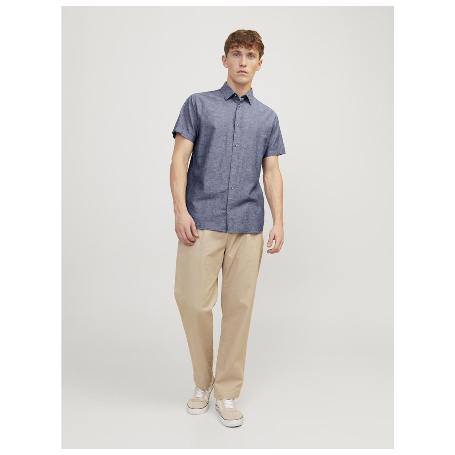 Jack & Jones JJESUMMER LINEN BLEND SHIRT SS