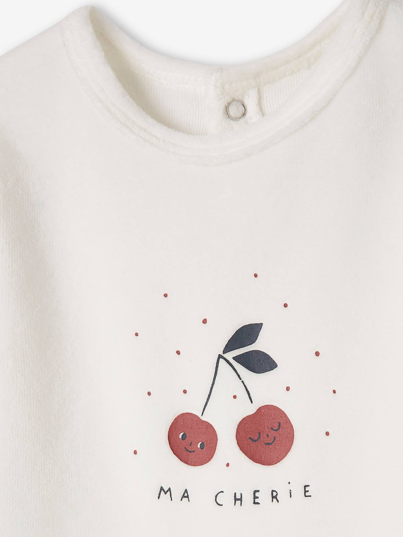 Conjunto de 3 pijamas de veludo com abertura nas costas, para bebê, rosa escuro, bicolor/multicolorido