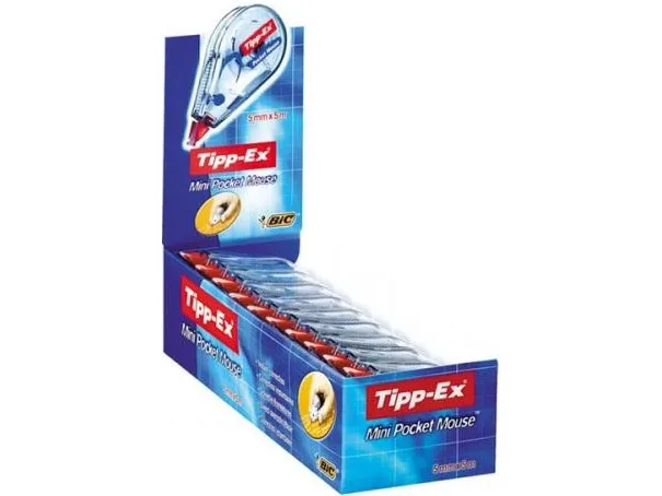 Tipp-Ex Mini Pocket Mouse - Korrektionsrulle - 5 mm x 5 m - gennemsigtig (pakke med 10)