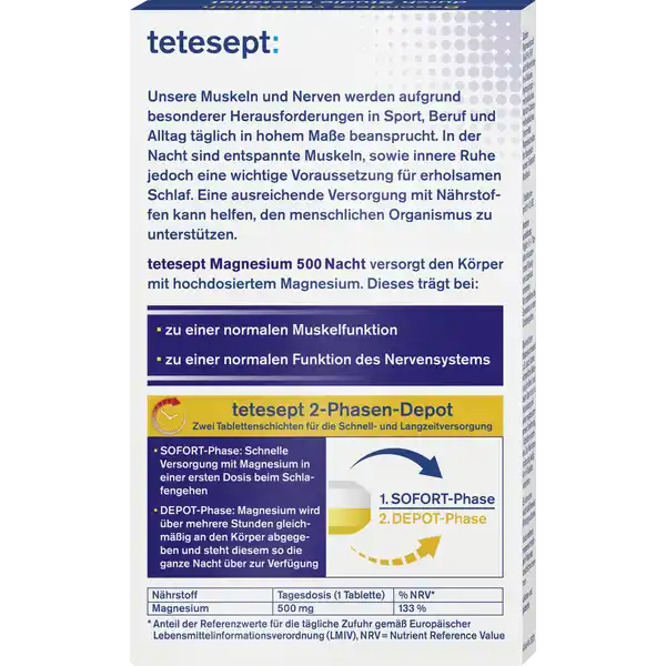 Magnesium 500 Nacht Tabletten