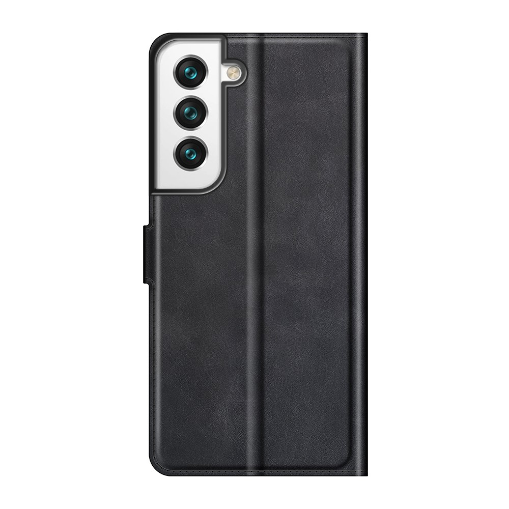 Samsung Galaxy S22 5G Vintage Leder Tasche Flip Cover mit Kartenfächer - Schwarz