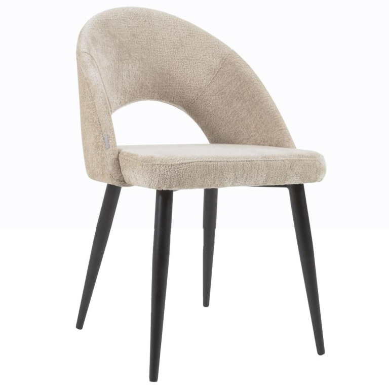 Kave Home Mael eetkamerstoel chenille beige