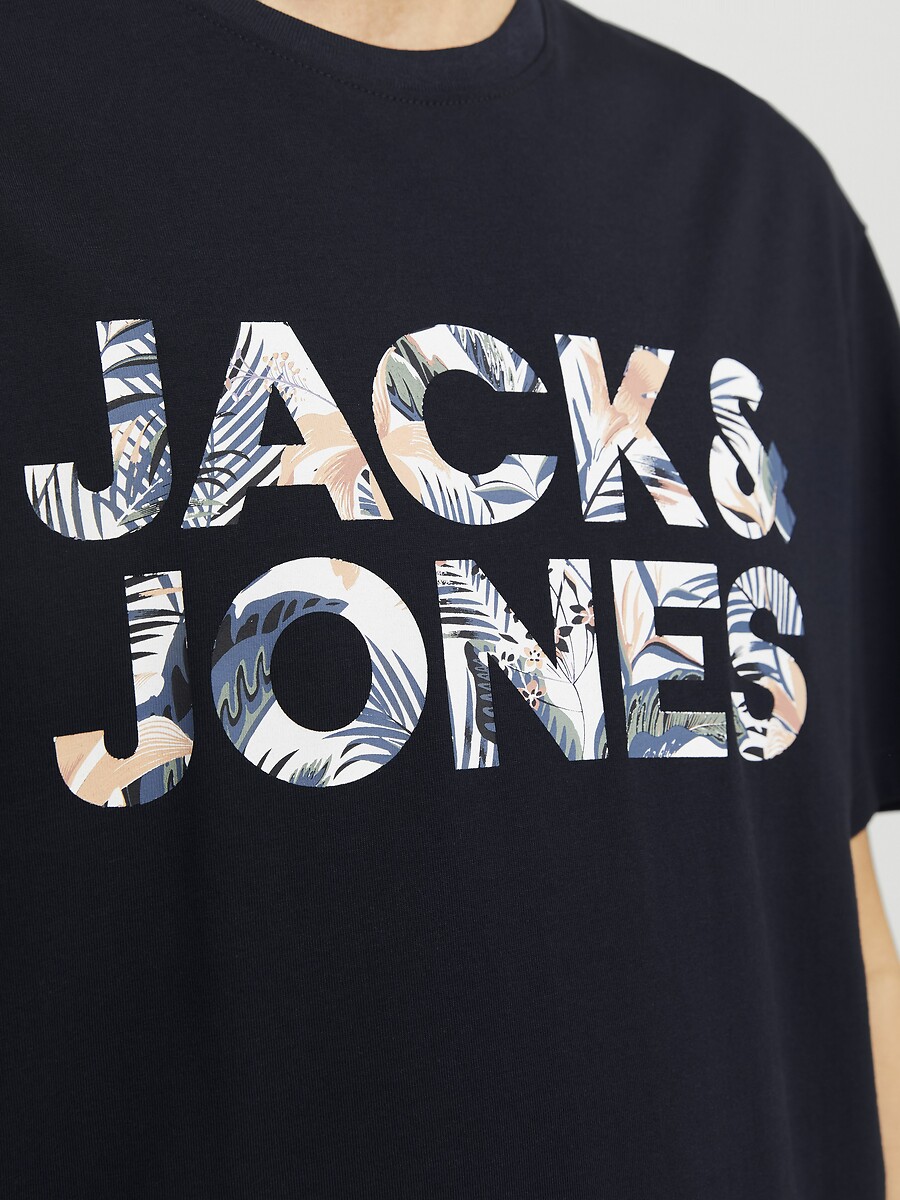 JACK & JONES<br>Camiseta descontraída com logo floral
