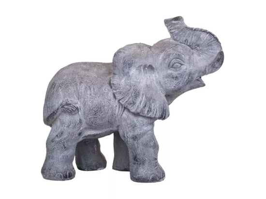 Éléphant décoratif en magnésie gris 35x26x40h