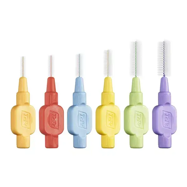 TePe Brossette Interdentaire Extra Souple Eco-Responsable Orange Pastel ISO 1 / 0.45mm 6 brossettes