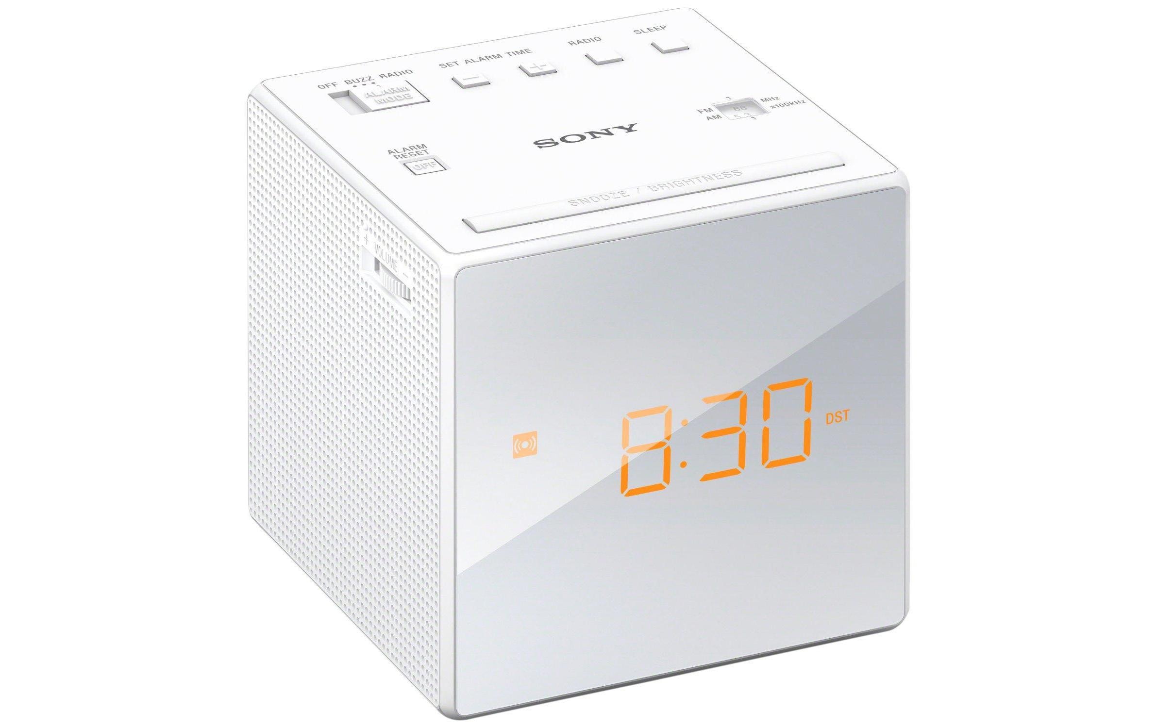 Radiowecker ICF-C1 WeissBenutzerfreundliches und elegantes Uhrenradio, weiss