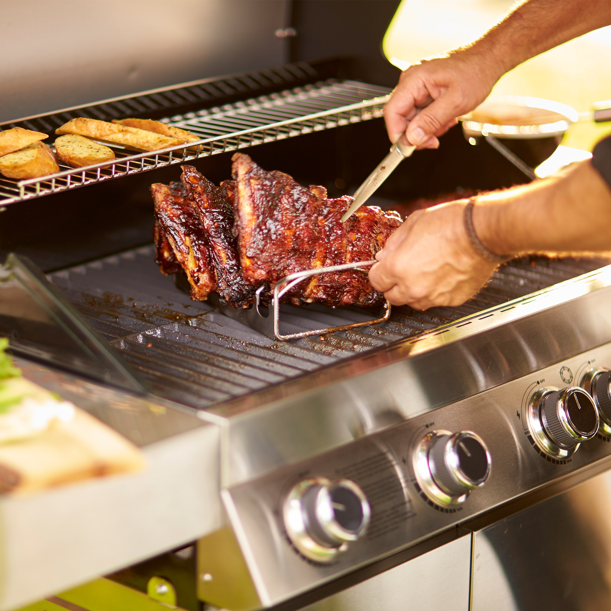 Gasgrill BBQ-Station VIDERO G4 Edelstahl 50 mbar