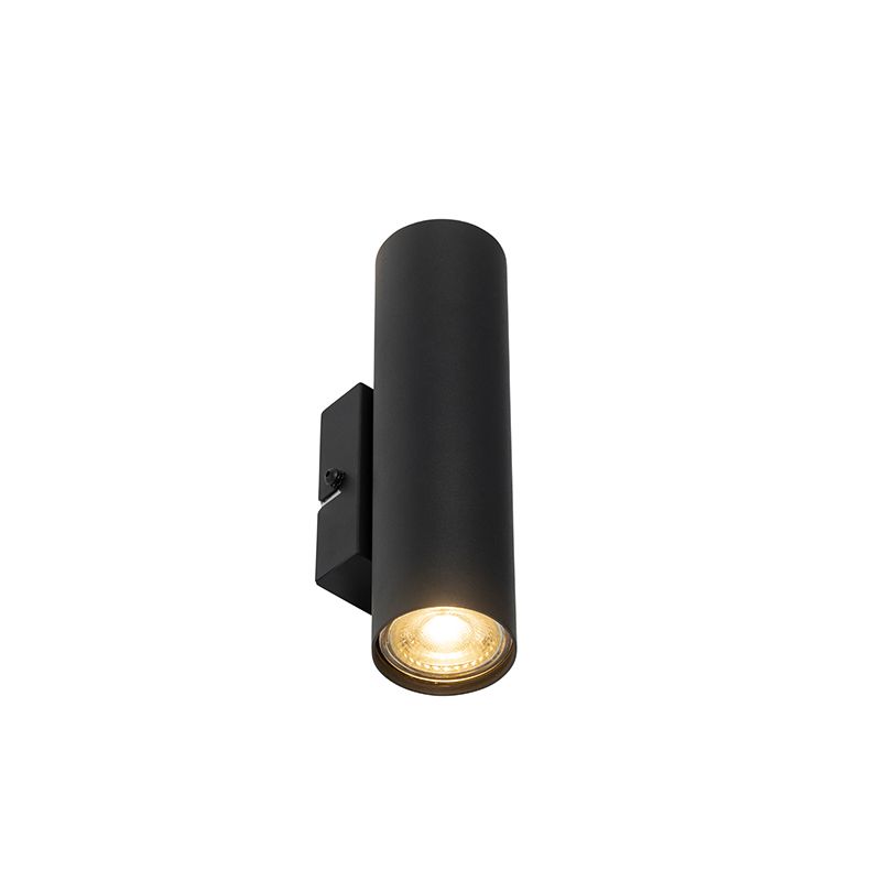 Moderne wandlamp zwart 2-lichts - Jeana