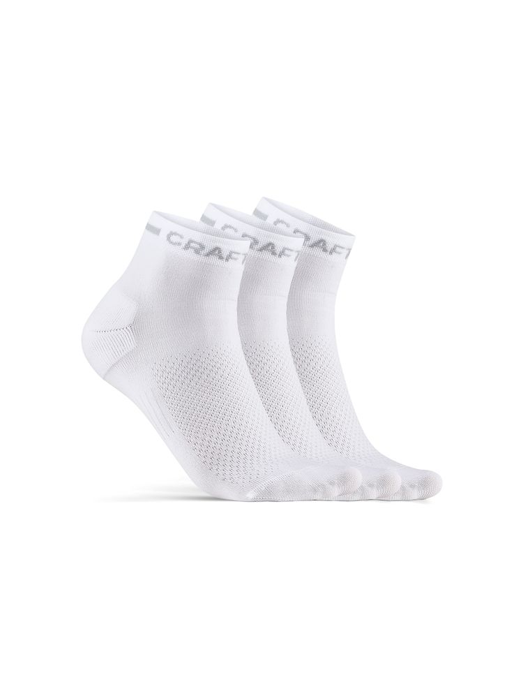 Craft CORE Dry Mid Sock 3-Pak Hvid