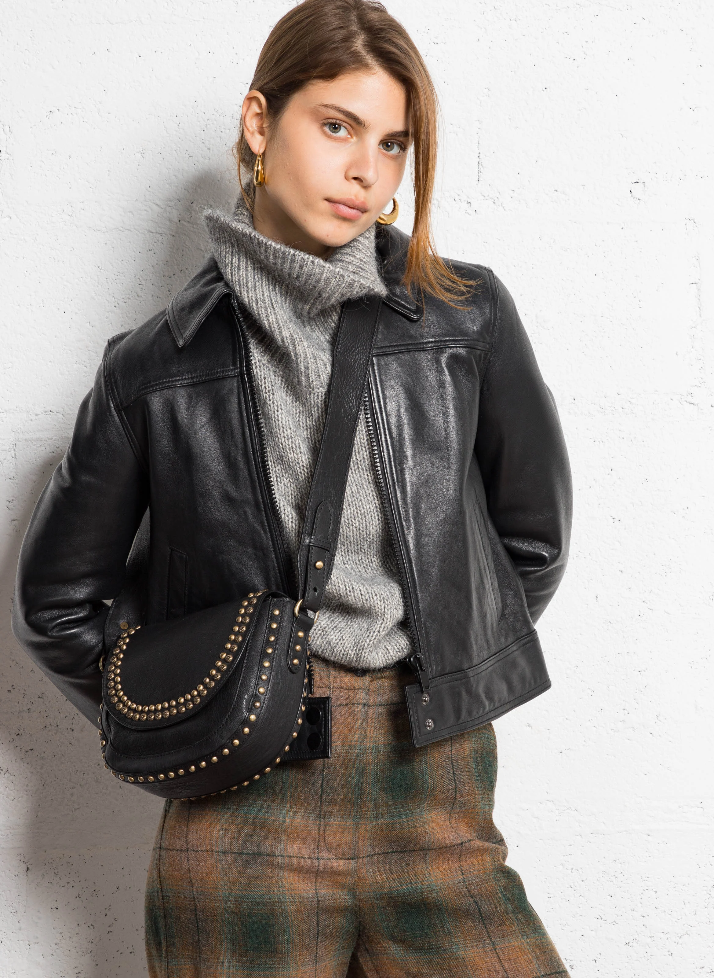 GASPARD MINI - Sac bandoulière en cuir | Noir