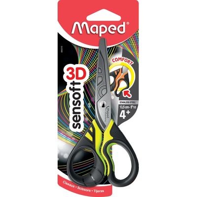 Maped Sensoft 3D Fluo - Ciseaux bouts ronds - 13 cm