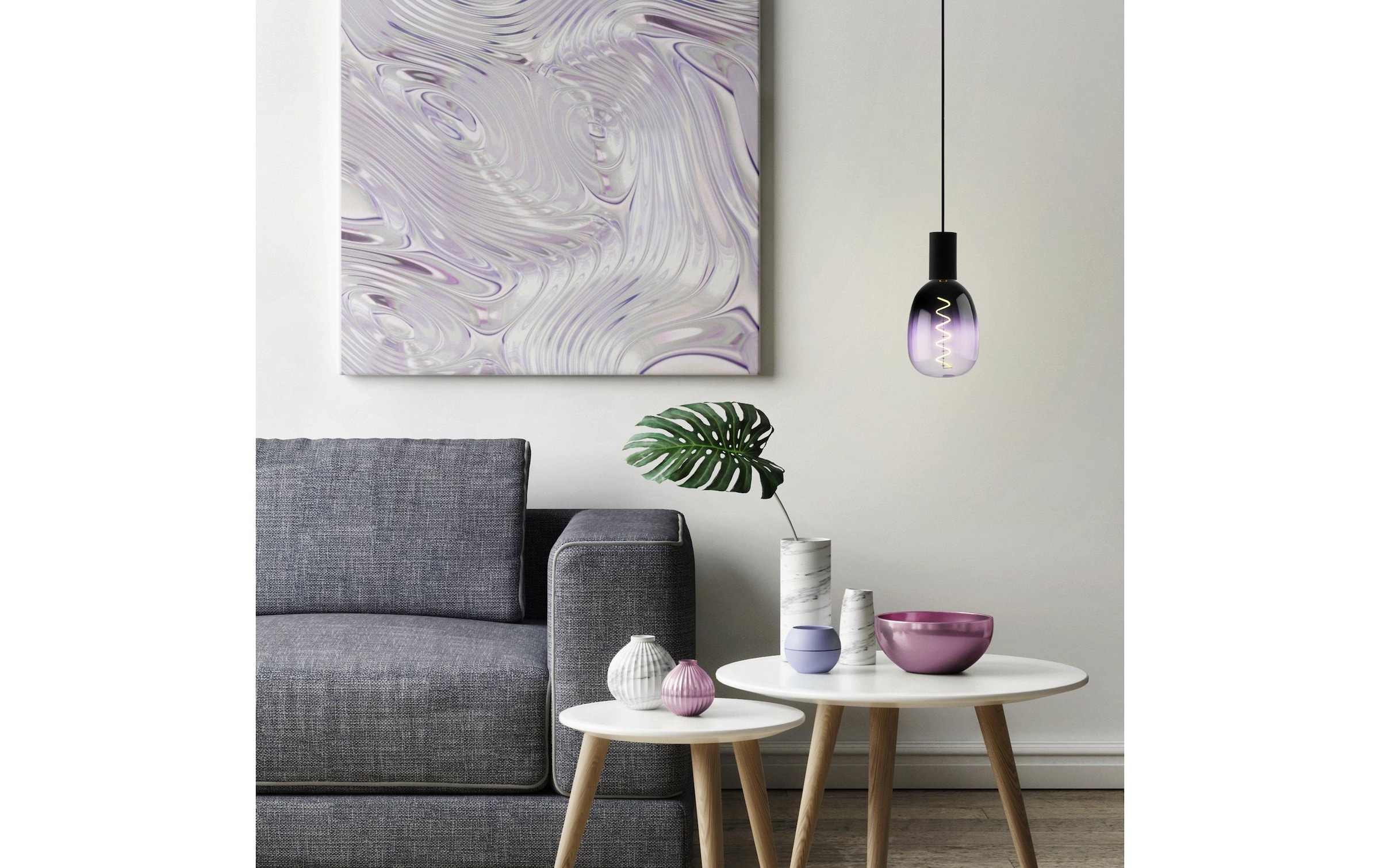 EGLO Hängeleuchte »Leuchten Lampe 4 W E27 Schwarz«